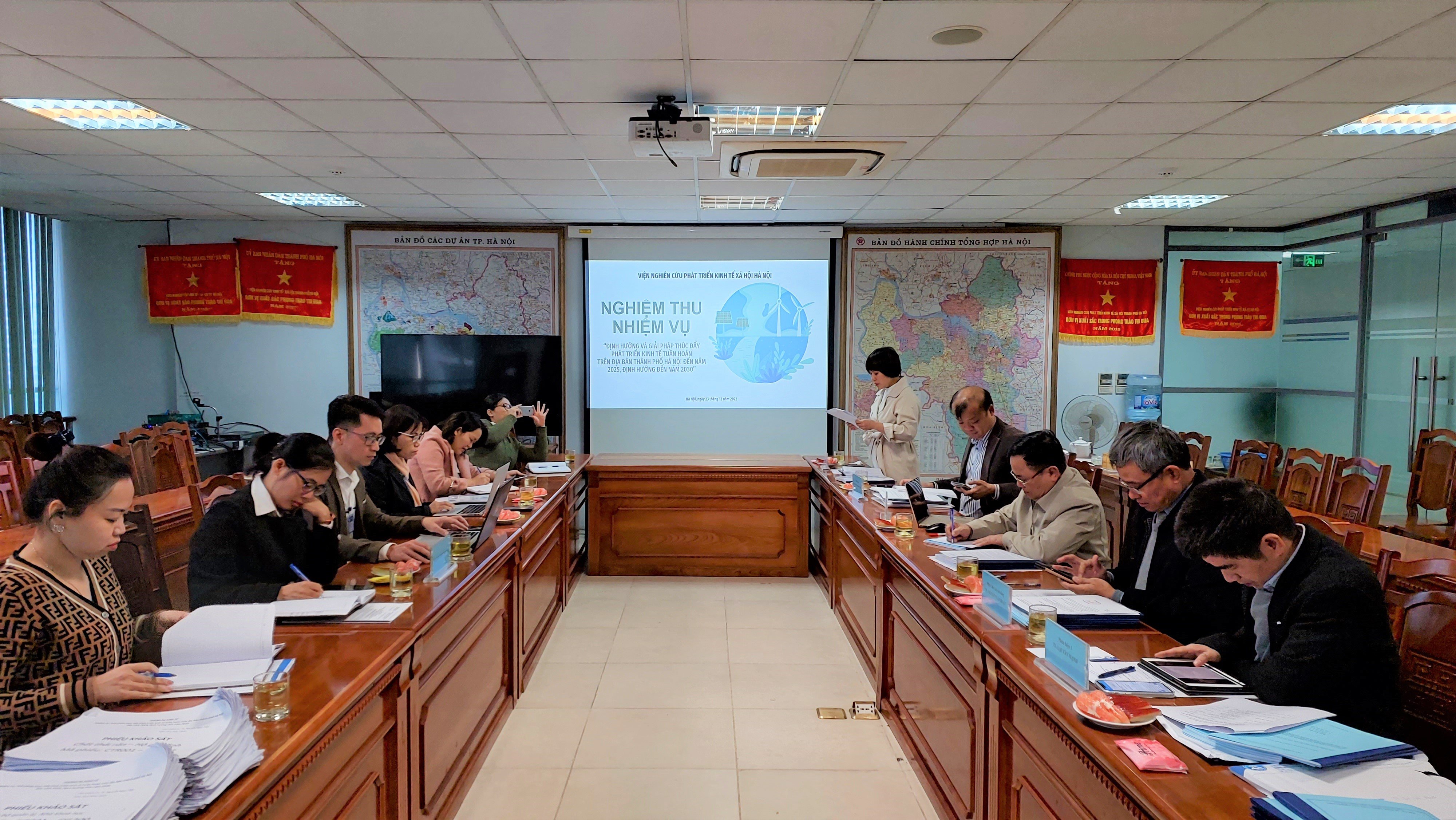 Nghiệm thu nhiệm vụ “Giải pháp thúc đẩy phát triển kinh tế tuần hoàn trên địa bàn thành phố Hà Nội đến năm 2025, định hướng đến năm 2030”