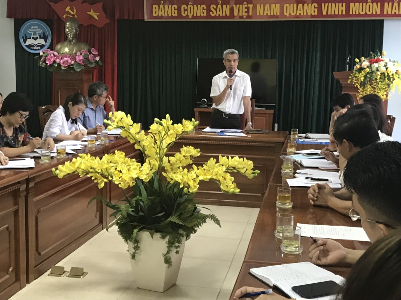 Hội nghị sơ kết công tác 6 tháng đầu năm, triển khai nhiệm vụ trọng tâm 6 tháng cuối năm 2019 của Đảng ủy - Cơ quan Viện NCPT kinh tế xã hội – Hà Nội